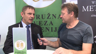 Peter Vrisk, predsednik Zadružne zveze Slovenije, Milan Skledar, S-TV<br>(Avtor: Milan Skledar)