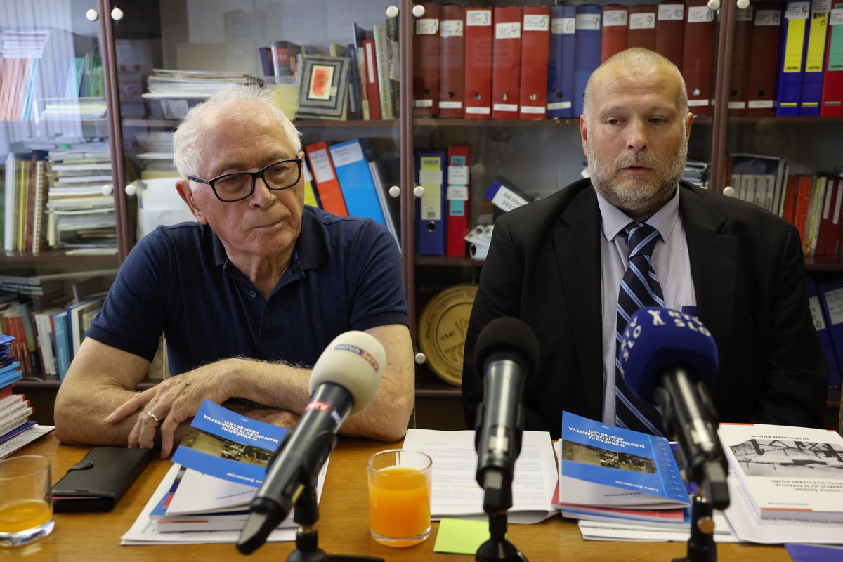 Novinarska konferenca Društva izgnancev Slovenije 1941 - 1945 ob 80. obletnici vrnitve iz izgnanstva
