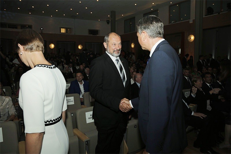 Predsednik Državnega sveta RS Alojz Kovšca in predsednik RS Borut Pahor<br>(Avtor: Milan Skledar)