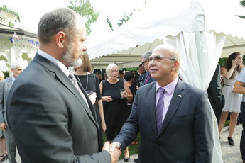 Alojz Kovšca, predsednik Državnega sveta in Mykhail F. Brodovych, veleposlanik Ukrajine v Sloveniji<br>(Avtor: Milan Skledar)