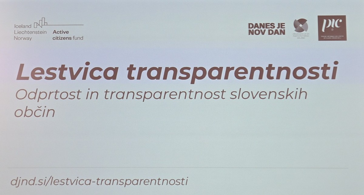 V ŽIVO:  Novinarska konferenca o izsledkih raziskave odprtosti in transparentnosti slovenskih občin