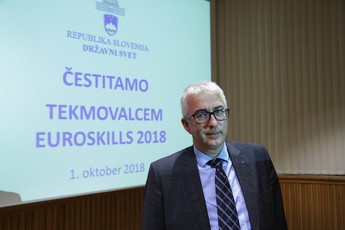 Sprejem udeležencev Euroskills v Državnem svetu<br>(Avtor: Milan Skledar /S-tv)