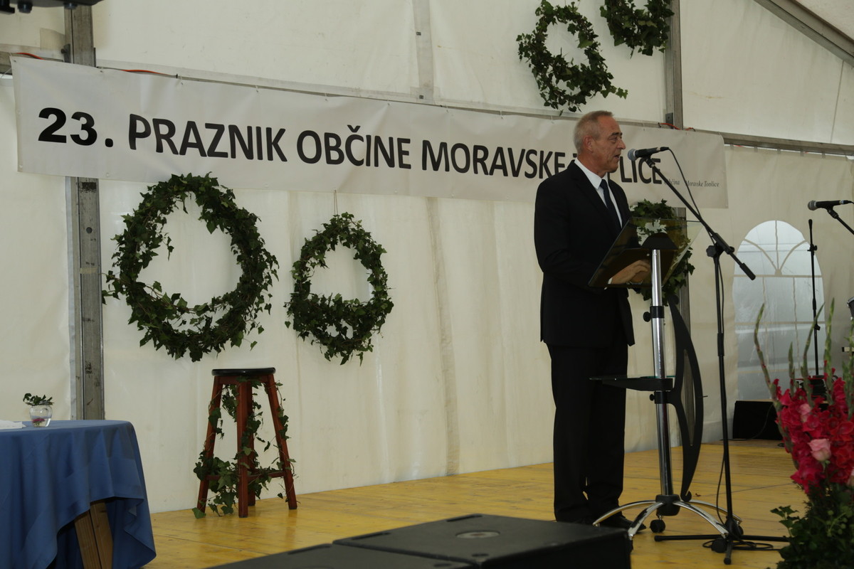 Alojz Glavač, župan občine Moravske Toplice na 23. občinskem prazniku<br>(Avtor: Milan Skledar)