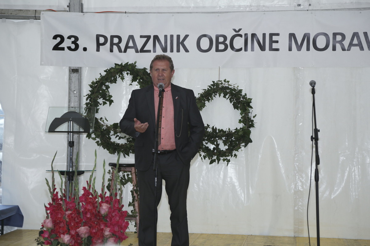 Marjan Maučec, državni svetnik na 23. prazniku občine Moravske Toplice<br>(Avtor: Milan Skledar)