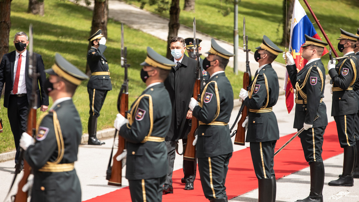 Prihod predsednika RS Boruta Pahorja na slovesnost ob Dnevu Slovenske vojske<br>(Avtor: Tadej Krese)