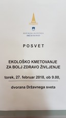 Ekološko kmetovanje za bolj zdravo življenje, 2018