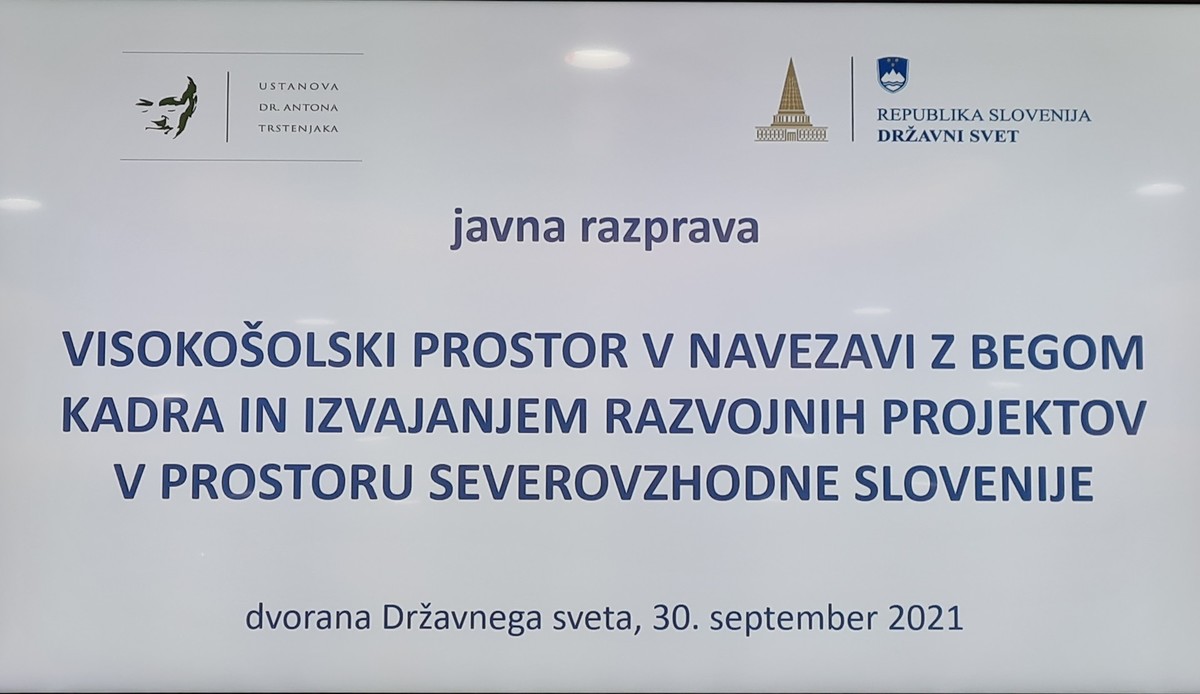 Javna razprava: Visokošolski prostor v navezavi z begom kadra in izvajanjem razvojnih projektov v prostoru severovzhodne Slovenije <br>(Avtor: Milan Skledar)