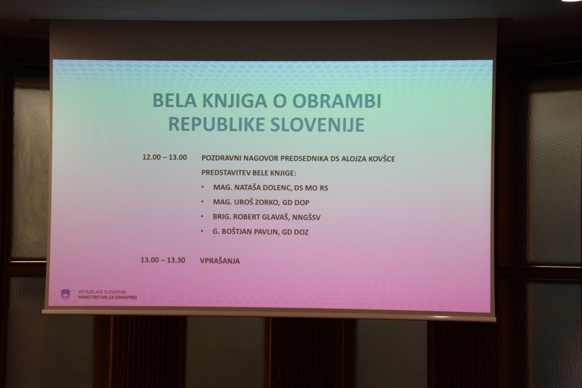 Posvet: Predstavitev Bele knjige o obrambi Republike Slovenije