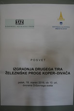 Posvet: Izgradnja drugega tira železniške proge Koper -Divača<br>(Avtor: Milan Skledar)