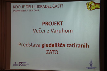 Projekt: Večer z varuhom, predstava gledališča zatiranih ZATO<br>(Avtor: Milan Skledar)