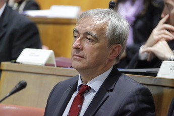 Aleš Zalar, predsednik Evropskega centra za reševanje sporov - ob Katarini Kresal <br>(Avtor: Milan Skledar)