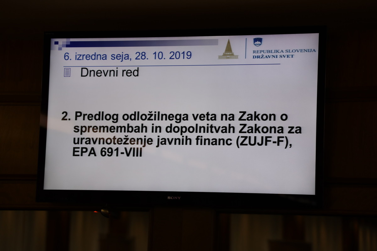 6. izredna seja Državnega sveta v znamenju dveh odložilnih vetov<br>(Avtor: Milan Skledar)