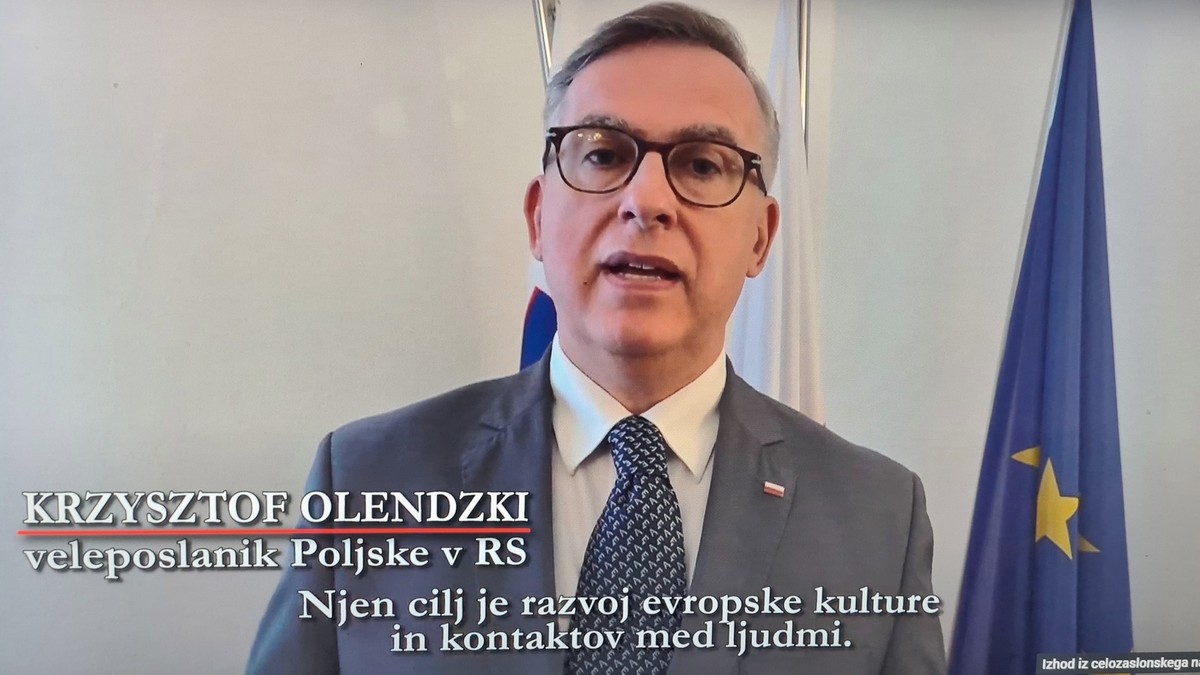 Krzysztof Olendzki, veleposlanik Poljske v RS (posnetek zaslona)<br>(Avtor: Milan Skledar)