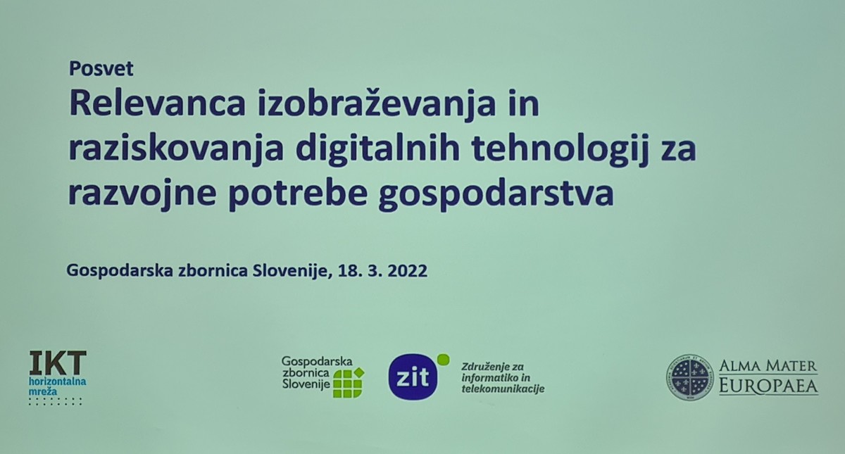 Posvet: Relevanca izobraževanja in raziskovanja digital. tehnologij za razvojne potrebe gospodarstva<br>(Avtor: Milan Skledar)