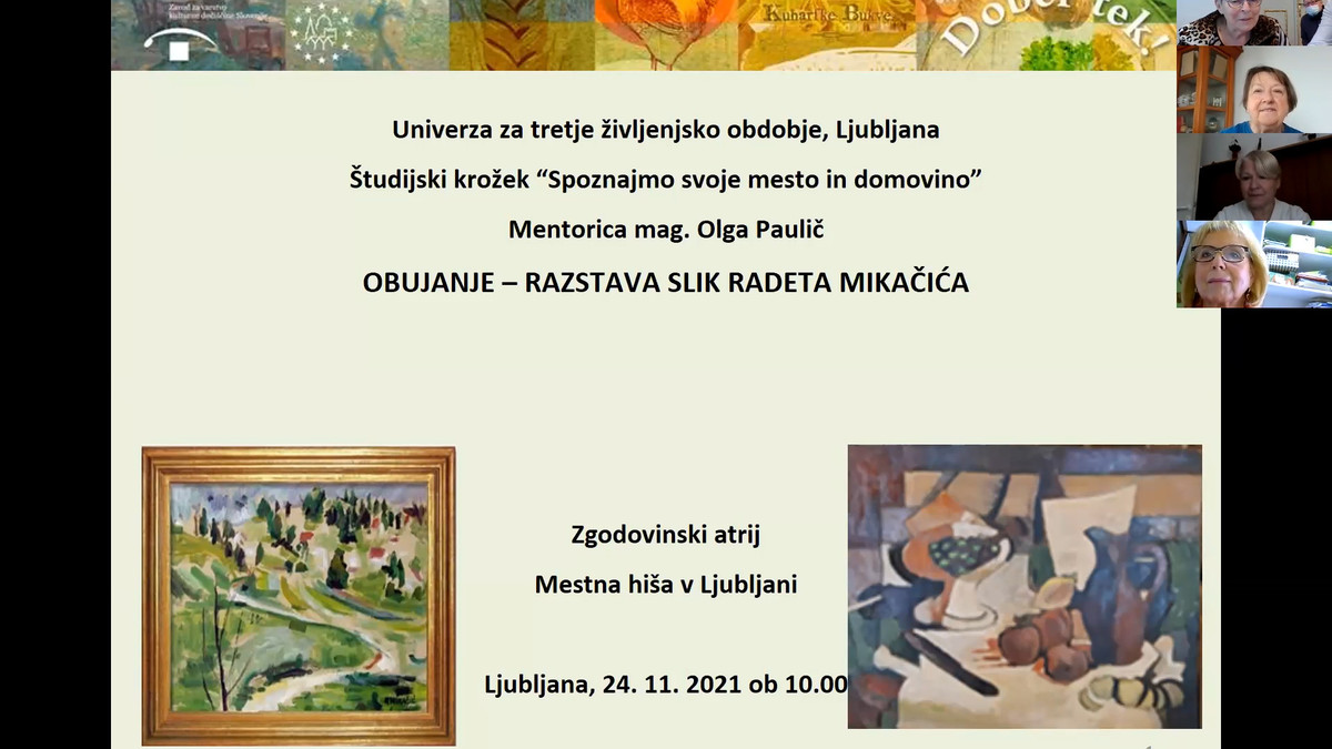 OBUJANJE, razstava slik Radeta Mikačića<br>(Avtor: Milan Skledar)